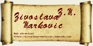 Živoslava Marković vizit kartica